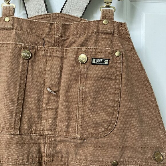 Vintage Kodiak Overalls Mens Brown Canvas Workwear Dungaree Bib One Piece - Picture 5 of 11
